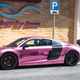 A pink chrome Audi R8...